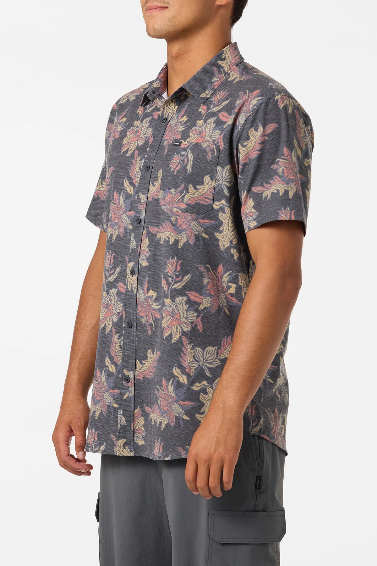 O'Neill UPF Slub Standard Woven Short Sleeve Button Up Shirt Men's