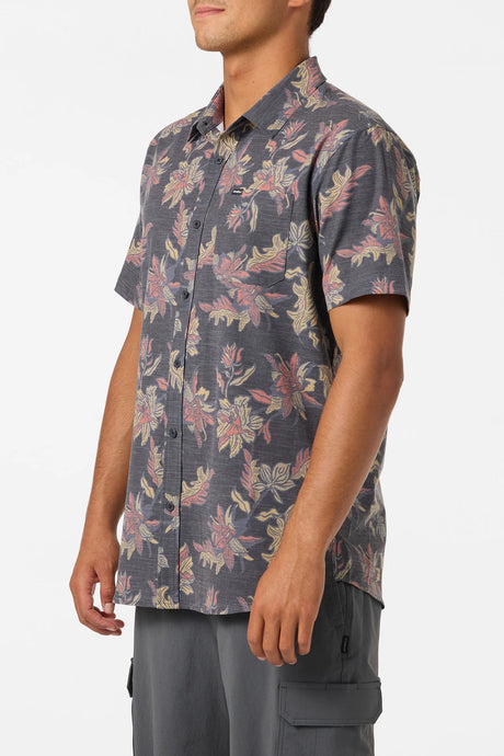 O'Neill UPF Slub Standard Woven Short Sleeve Button Up Shirt Men's