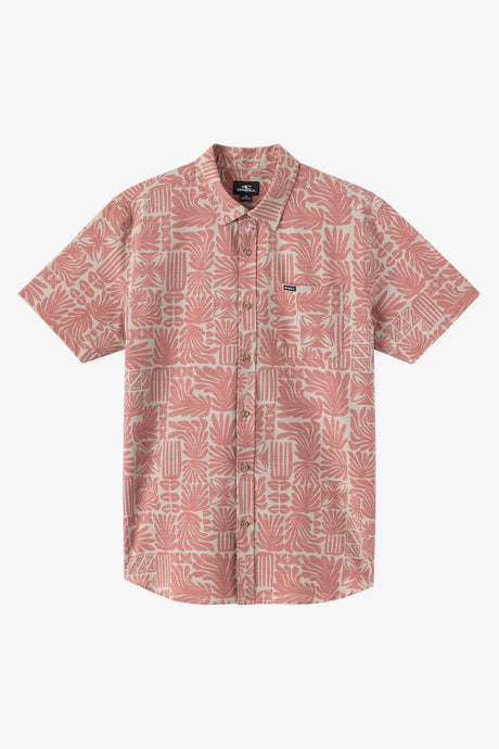 O'Neill UPF Slub Standard Woven Short Sleeve Button Up Shirt Men's