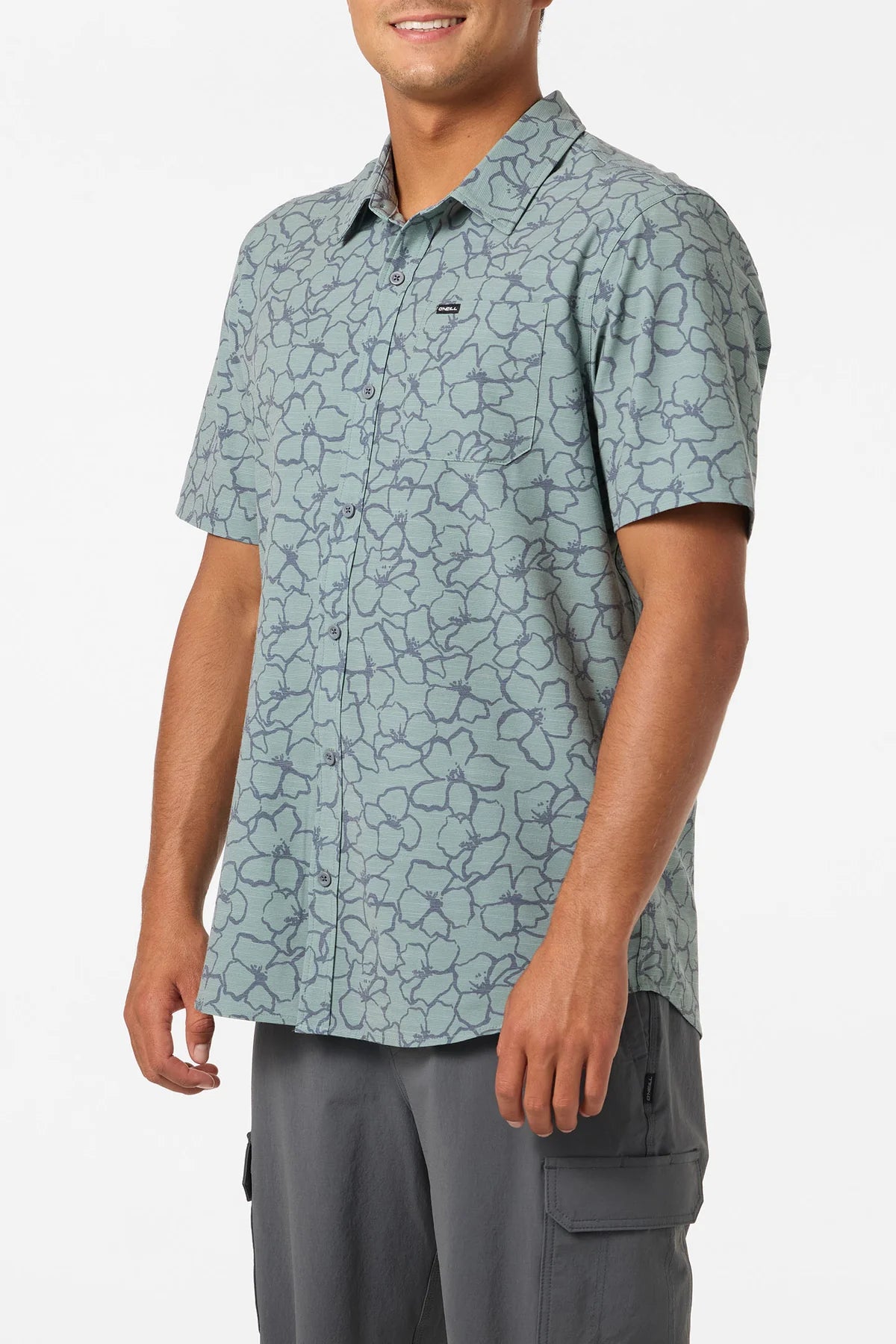 O'Neill UPF Slub RELAXED Short Sleeve Woven Shirt Men's