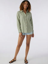 O'Neill Sanders Long Sleeve Button Up Top Women's