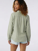 O'Neill Sanders Long Sleeve Button Up Top Women's