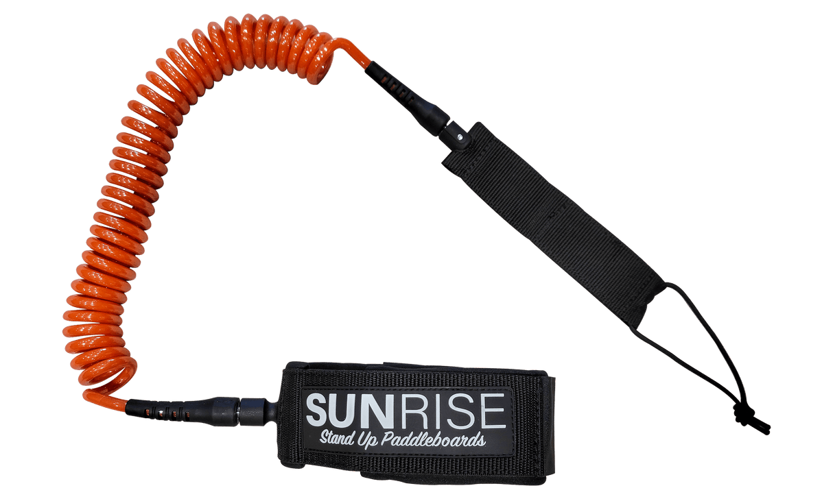 Sunrise SUP 10' Coiled Calf Stand Up Paddle Leash, Orange
