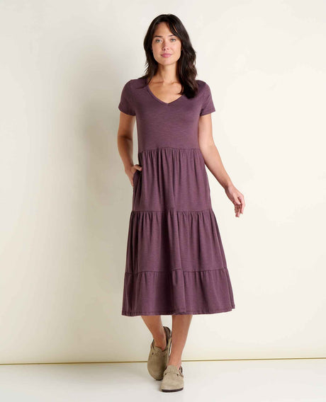 Toad & Co Marley Tiered Midi Dress Women's