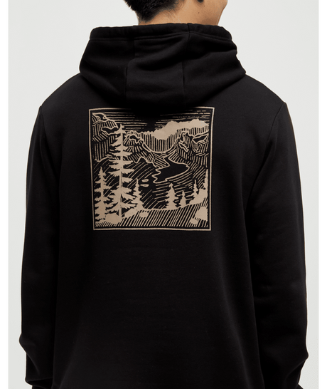 Ten Tree Etched Mountain Hoodie Graphic Men's
