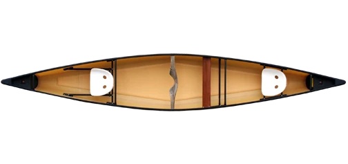 Clipper Canoe Tripper-S 16'6" Ultralight Kevlar Garnitures Noires Transparentes